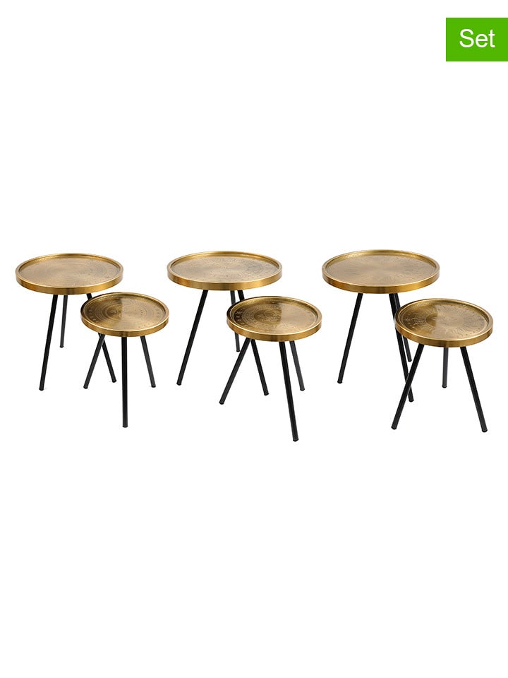 SiL Interiors Stoliki (2 szt.) w kolorze złotym rozmiar: onesize