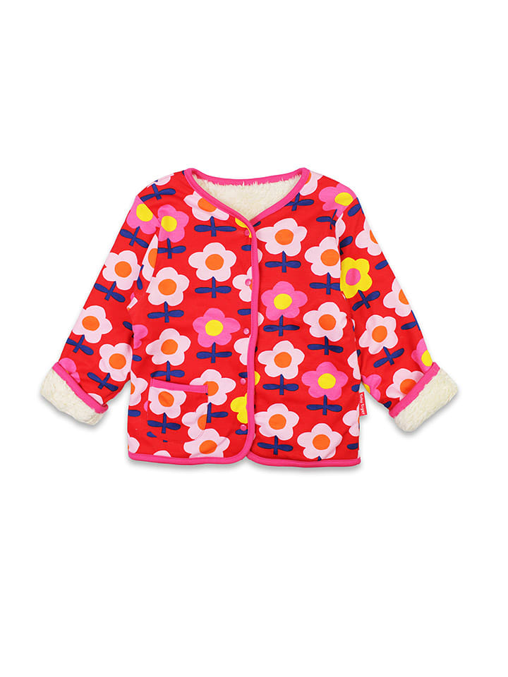 Toby Tiger Dwustronna kurtka przejściowa w kolorze jasnoróżowym ze wzorem rozmiar: 122