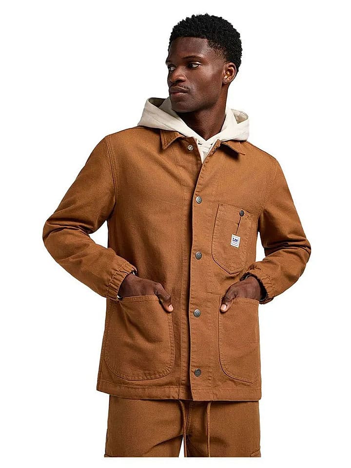 Lee Kurtka dżinsowa w kolorze jasnobrązowym rozmiar: M