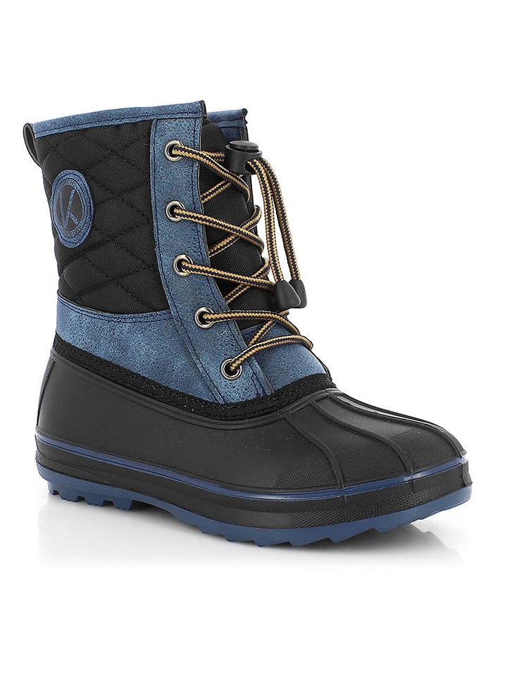 Kimberfeel Kozaki zimowe "Noor" w kolorze czarno-niebieskim rozmiar: 27