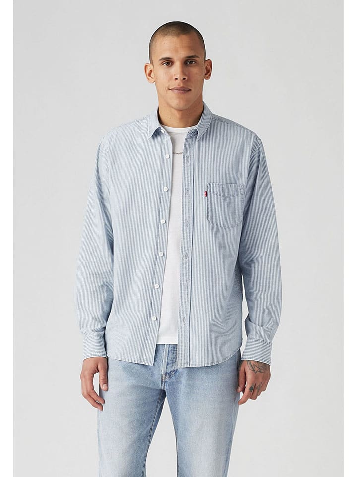 Levi´s Koszula dżinsowa w kolorze błękitno-białym rozmiar: S