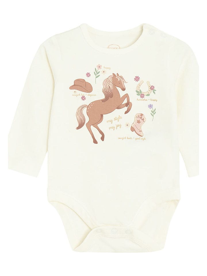 COOL CLUB Body w kolorze kremowym rozmiar: 74