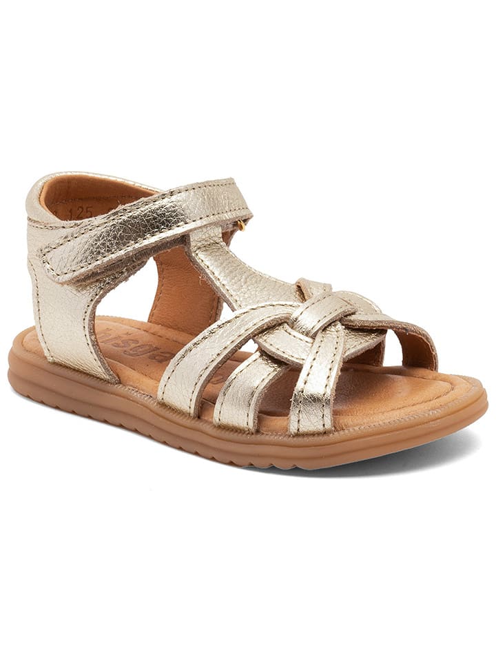 bisgaard Skórzane sandały w kolorze złotym rozmiar: 33