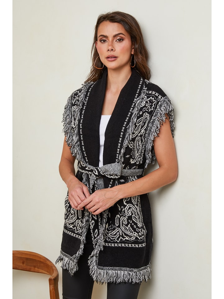 So Cachemire Ponczo "Albertirsa" w kolorze czarym rozmiar: XL