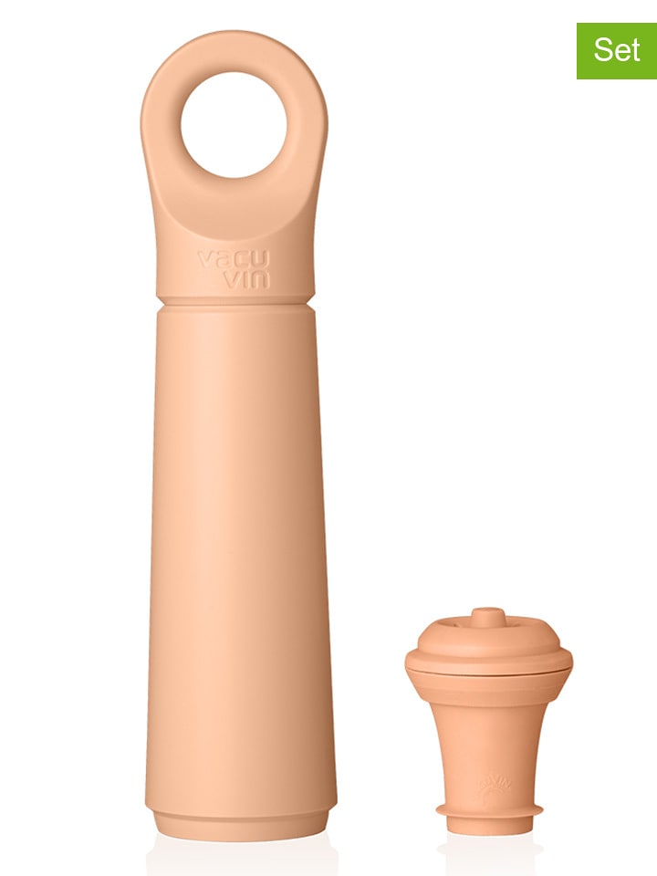 Vacu Vin 2-częściowy zestaw "Loop" w kolorze brzoskwiniowym rozmiar: onesize