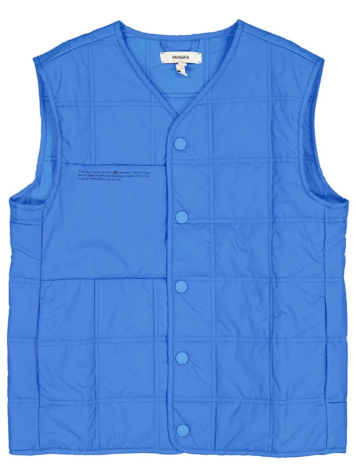 Pangaia Kamizelka pikowana "FLWRDWN" w kolorze niebieskim rozmiar: 134/140