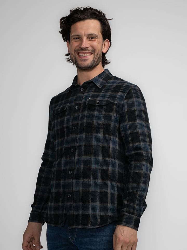 Petrol Industries Koszula - Regular fit - w kolorze granatowo-czarnym rozmiar: 3XL
