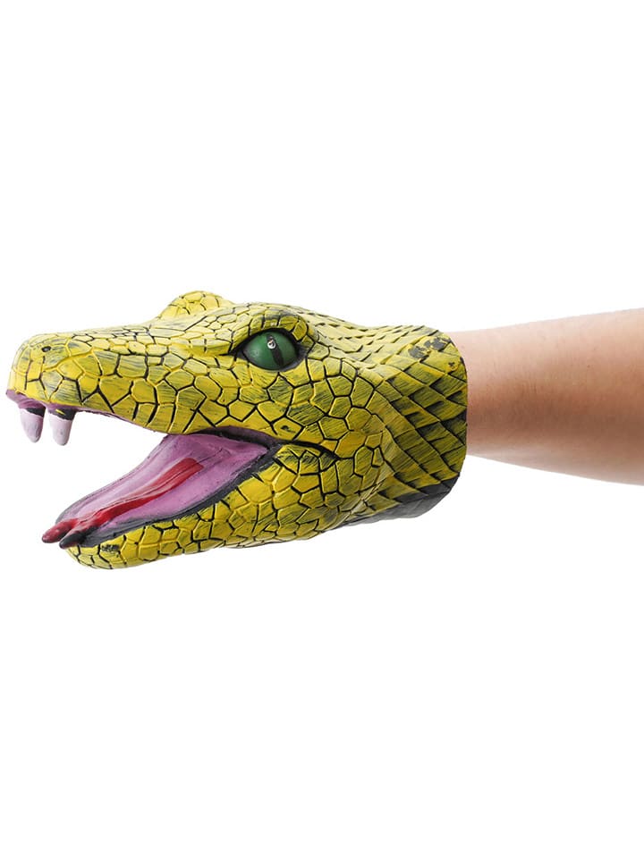 CHAKS Pacynka ręczna "Snake" w kolorze zielonym - dł. 17 cm rozmiar: onesize