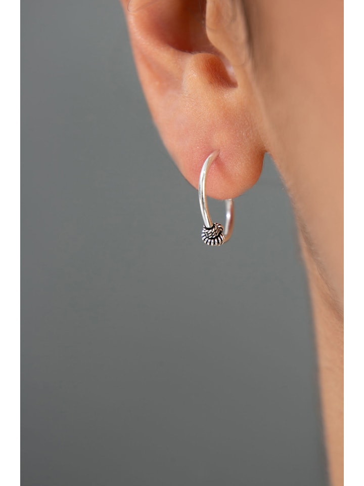 Heliophilia Srebrne kolczyki-kreole rozmiar: onesize