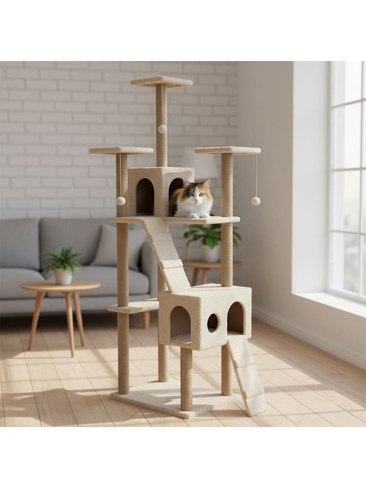 Paws&Whiskers Drapak "Verona" w kolorze beżowym dla kota - 45 x 172 x 60 cm rozmiar: onesize