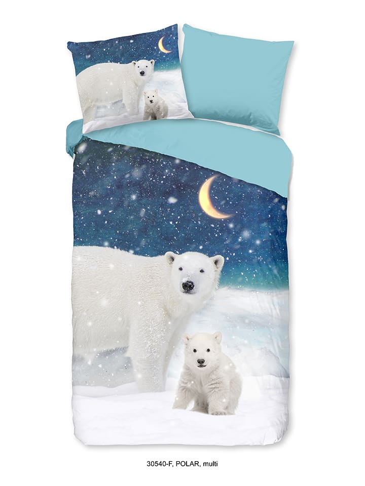 Good Morning Komplet pościeli flanelowej "Polar" ze wzorem rozmiar: 140x220 cm