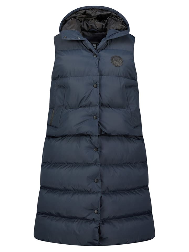 Geographical Norway Kamizelka pikowana "Villian" w kolorze granatowym rozmiar: XXL