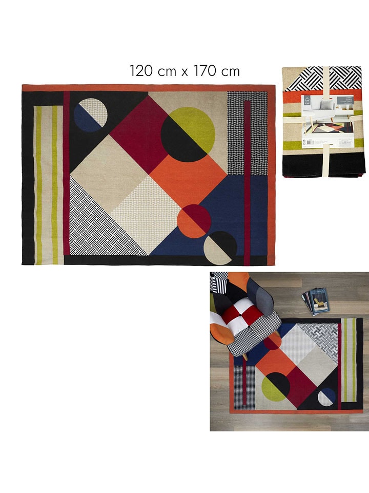 THE HOME DECO FACTORY Dywan z kolorowym wzorem - 170 x 120 cm rozmiar: onesize
