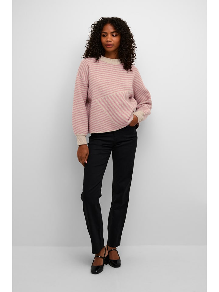 Kaffe Sweter w kolorze jasnoróżowo-beżowym rozmiar: XXL