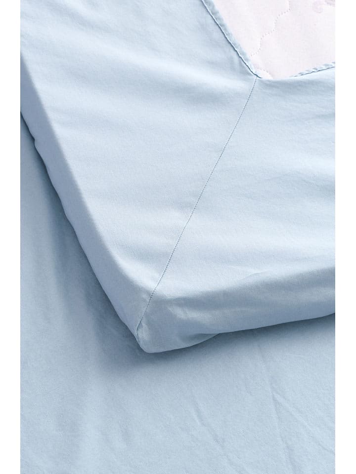 Ellos Home Prześcieradło "Milly" w kolorze błękitnym rozmiar: 90x200 cm