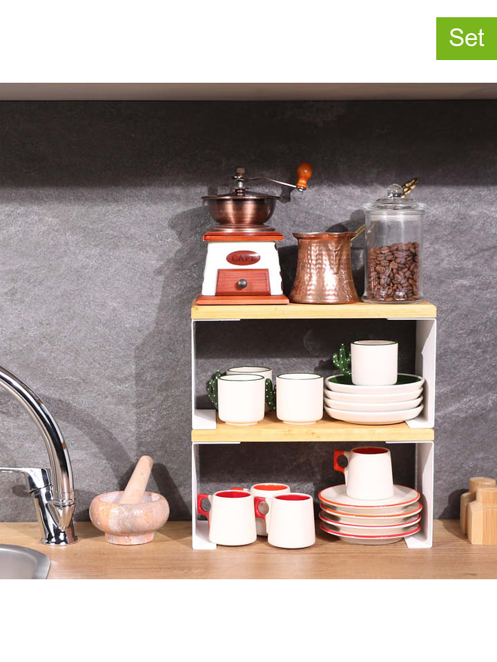 Scandinavia Concept Regały (2 szt.) w kolorze brązowo-białym na przyprawy rozmiar: onesize