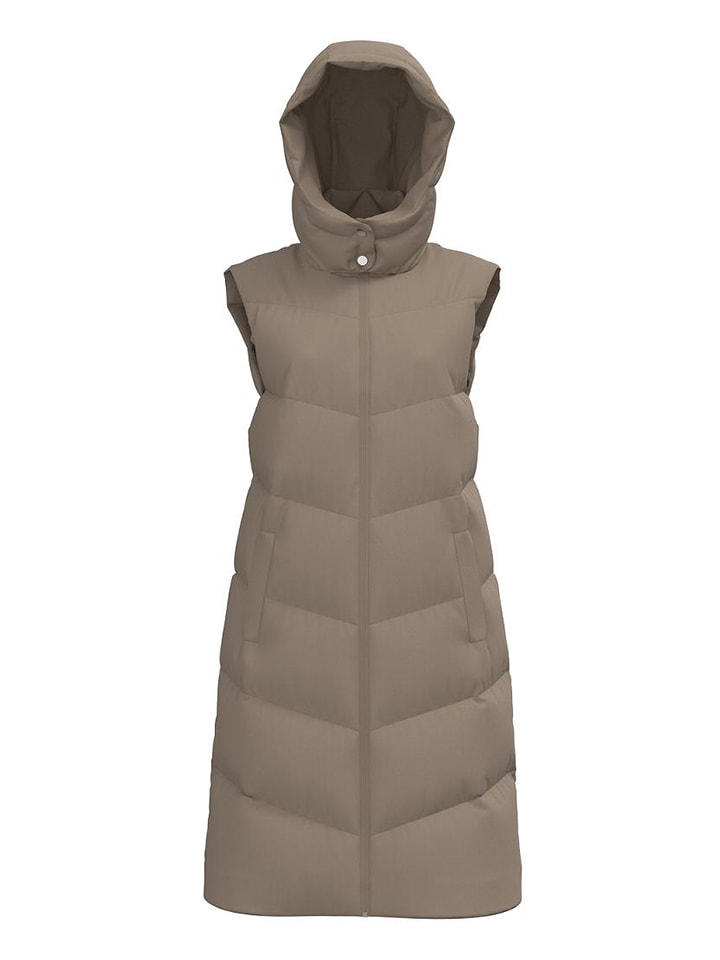 Pieces Kamizelka "Jamilla" w kolorze szarobrązowym rozmiar: S