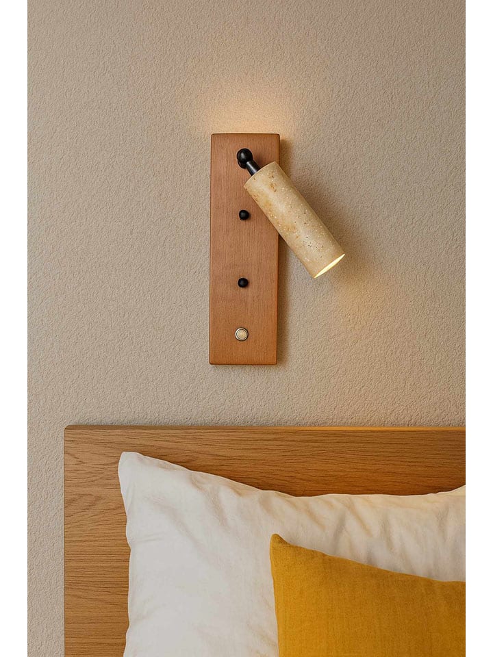 Opviq Lampa ścienna w kolorze beżowo-jasnobrązowym - wys. 22 cm rozmiar: onesize