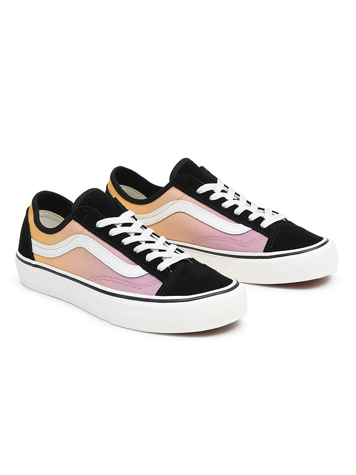 Vans Skórzane sneakersy w kolorze czarno-jasnoróżowym rozmiar: 35