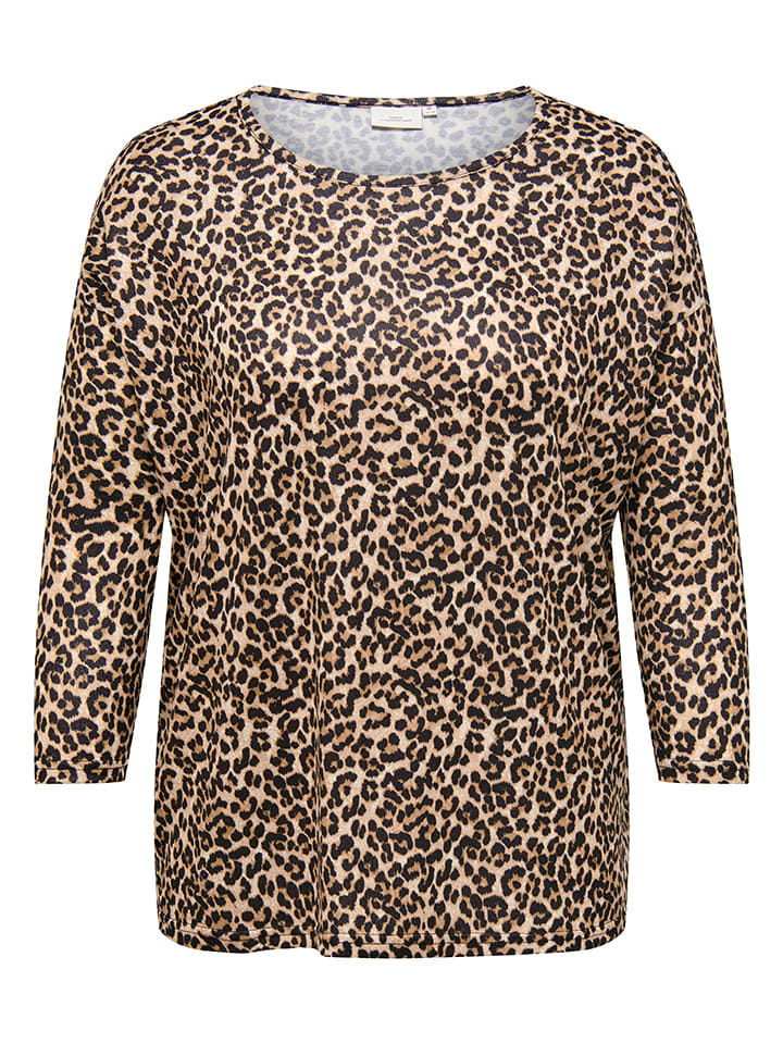 ONLY Carmakoma Bluzka w kolorze jasnobrązowym rozmiar: M-46/48