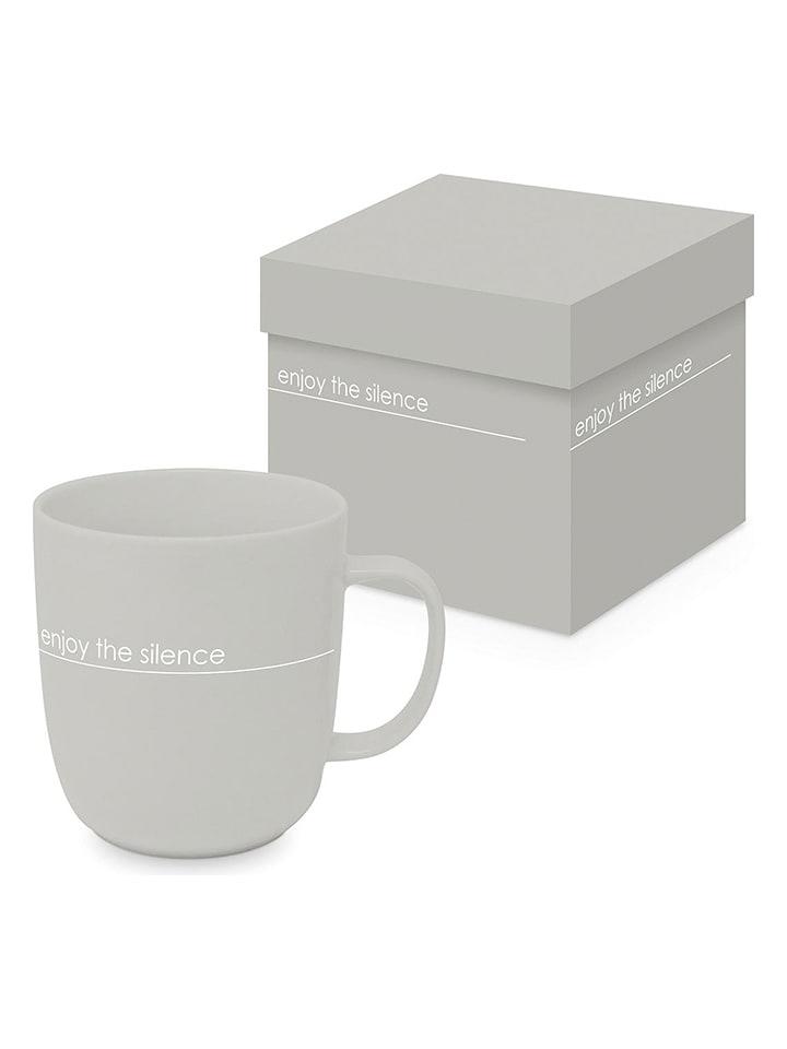 ppd Kubek jumbo "Pure silence" w kolorze szarym - 400 ml rozmiar: onesize