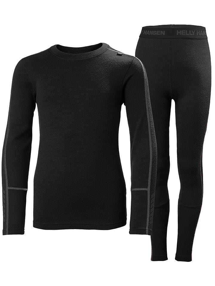 Helly Hansen 2-częściowy zestaw bielizny funkcyjnej w kolorze czarnym rozmiar: 152