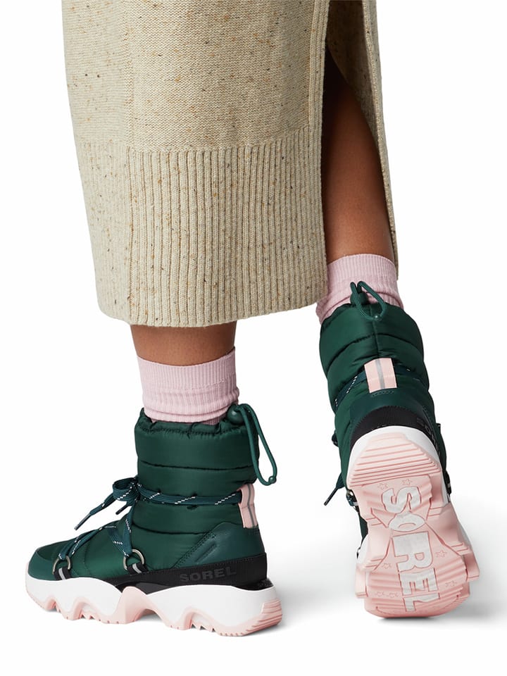 Sorel Skórzane kozaki zimowe "Kinetic Impact" w kolorze zielonym rozmiar: 37,5