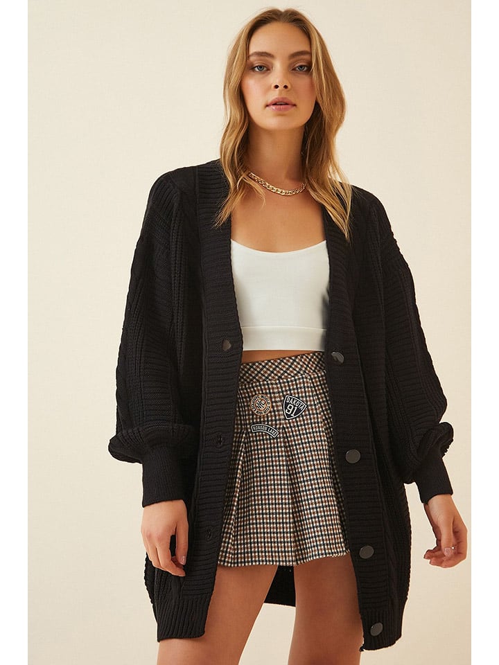 Happiness Istanbul Kardigan w kolorze czarnym rozmiar: onesize