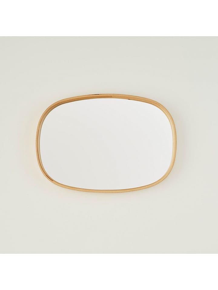 BELLA MAISON Lustro ścienne "Cloudy" w kolorze jasnobrązowym - 38 x 55 cm rozmiar: onesize