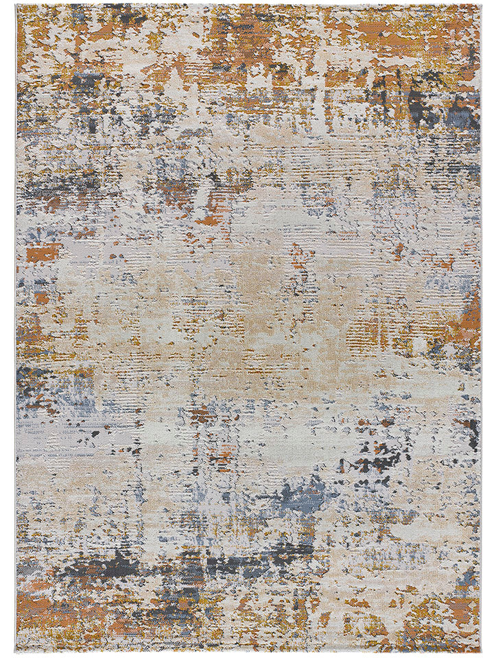 Atticgo Dywan "Kilis" w kolorze kremowo-pomarańczowo-niebieskim rozmiar: 77x150 cm