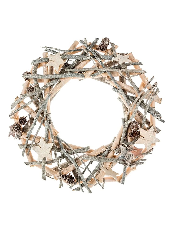 WellHome Wieniec dekoracyjny w kolorze srebrno-jasnobrązowym rozmiar: onesize