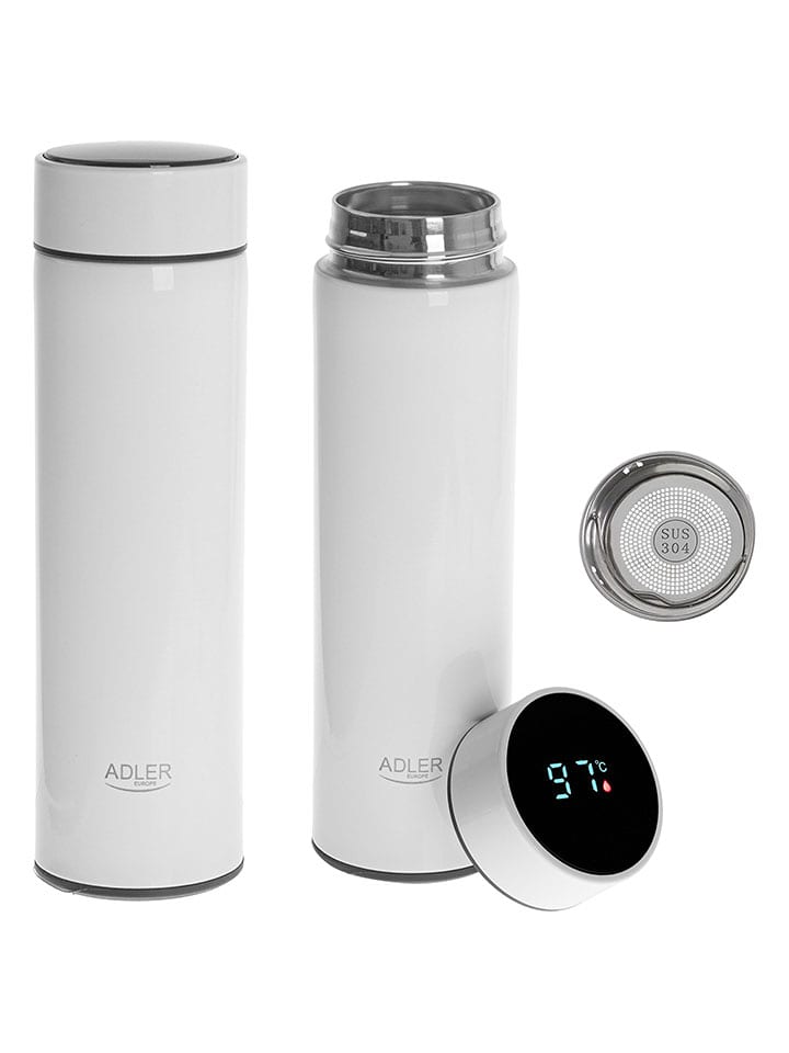 Adler Butelka termiczna "AD 4506" w kolorze białym - 473 ml rozmiar: onesize