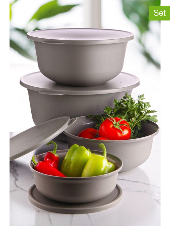 Violeta Home Pojemniki (4 szt.) w kolorze szarym rozmiar: onesize