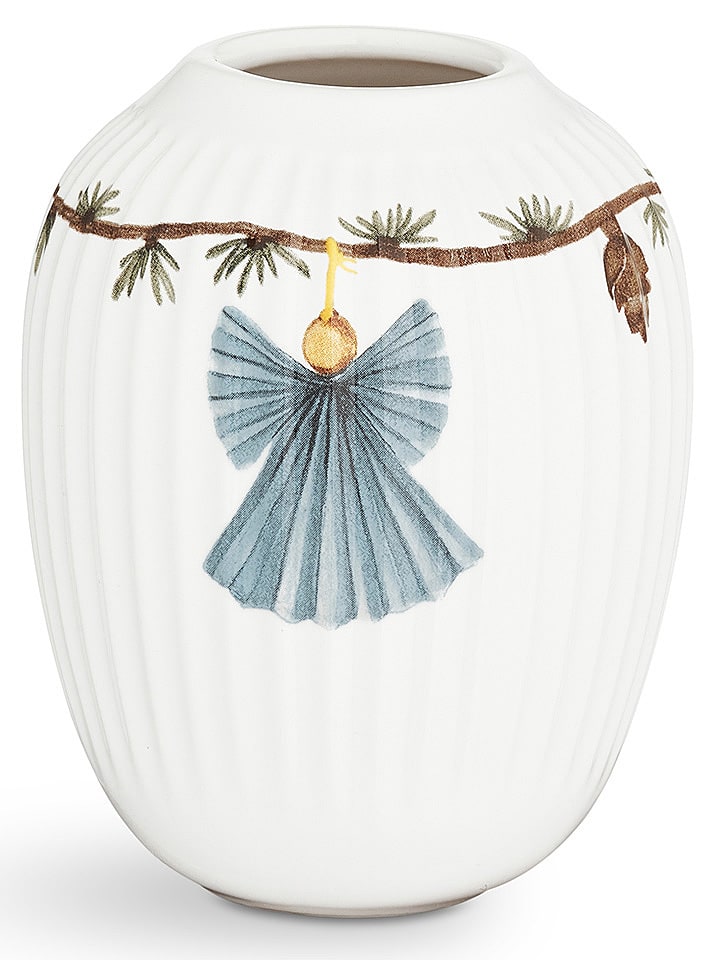 Kähler Wazon "Hammershøi" w kolorze biało-błękitnym - wys. 10,5 x Ø 8,5 cm rozmiar: onesize