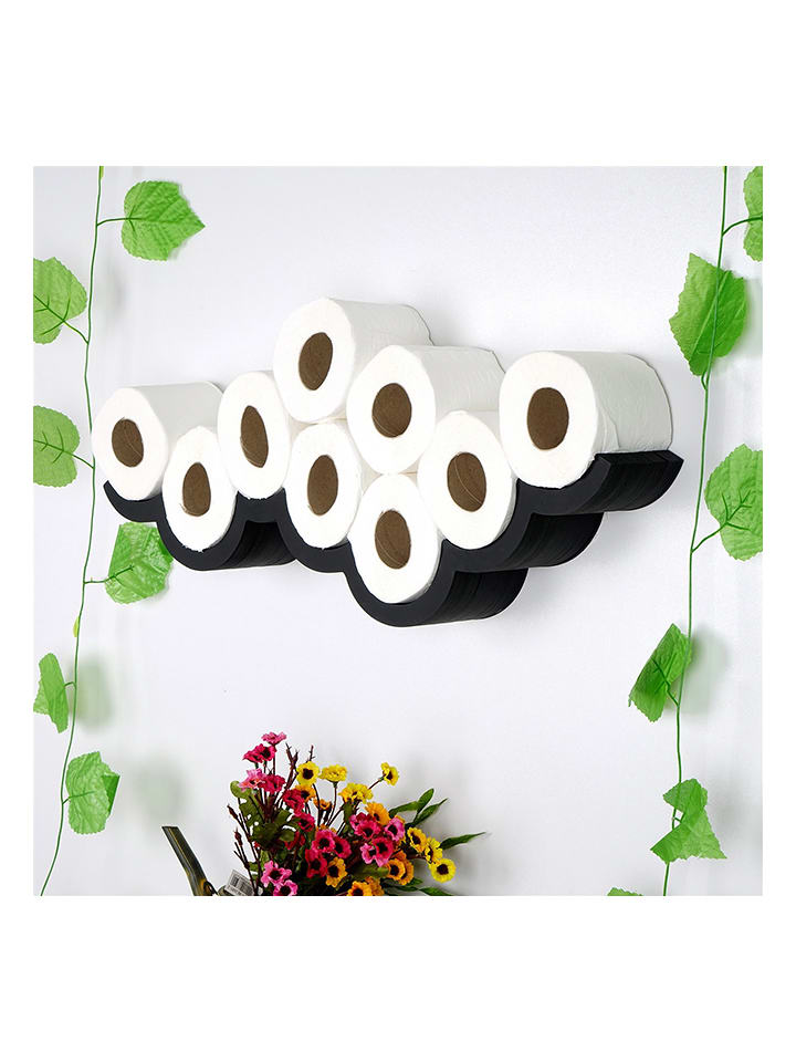 Evila Uchwyt w kolorze czarnym na papier toaletowy - 62 x 9 x 16 cm rozmiar: onesize