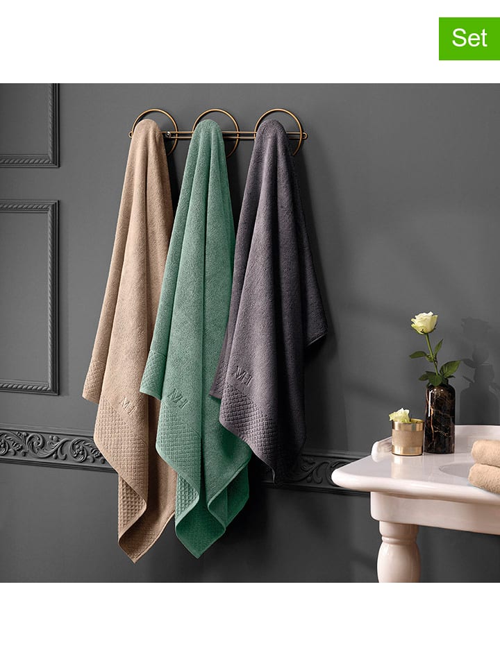 maison héritage PARIS Ręczniki prysznicowe (2 szt.) w kolorze beżowym rozmiar: 70x140 cm