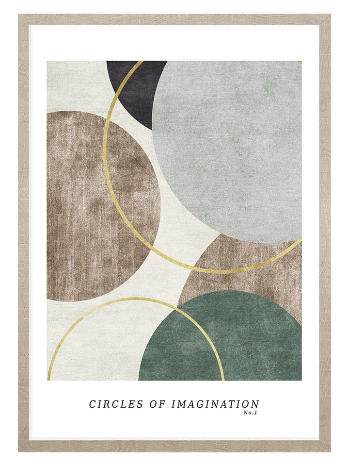 Ars Longa Druk artystyczny "Circles Of Imagination No.1" w ramce - 70 x 50 cm rozmiar: onesize