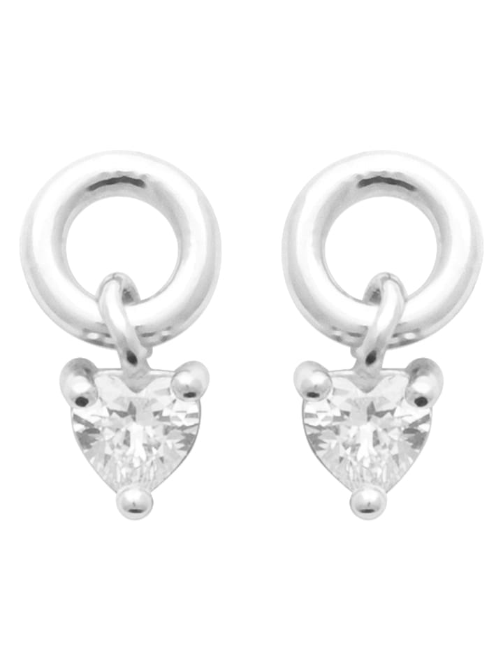 L'Atélier Précieux Srebrne kolczyki-wkrętki z cyrkoniami rozmiar: onesize