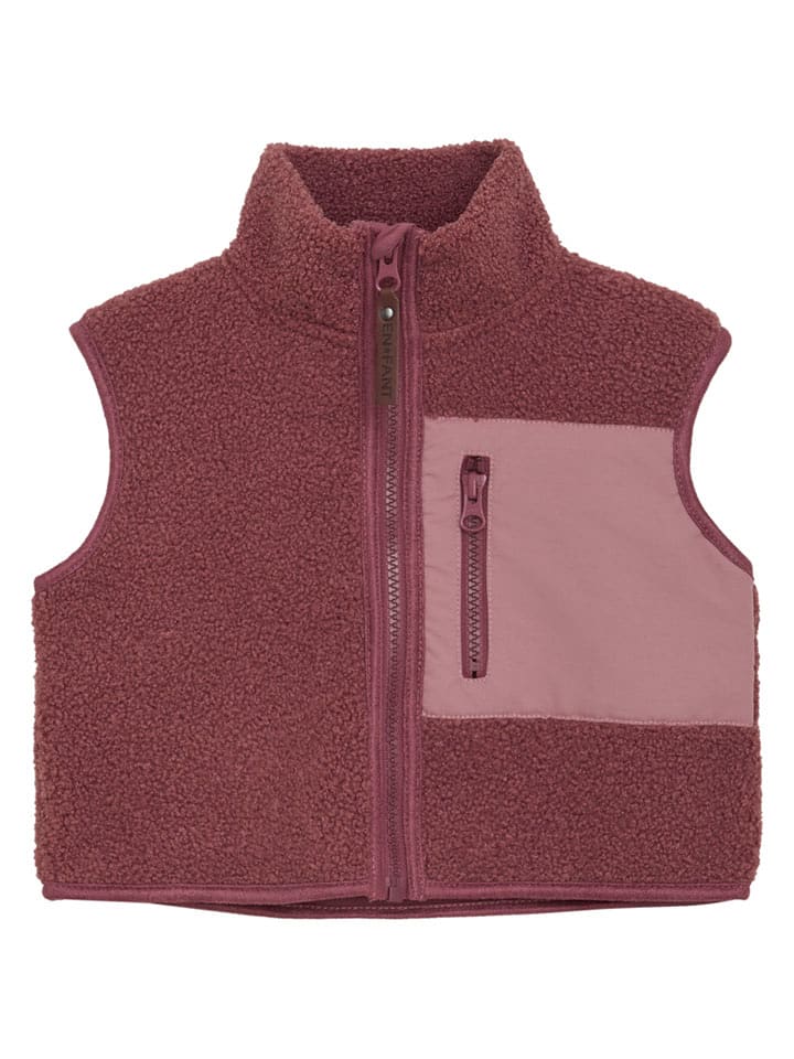 enfant Kamizelka polarowa w kolorze czerwonym rozmiar: 122