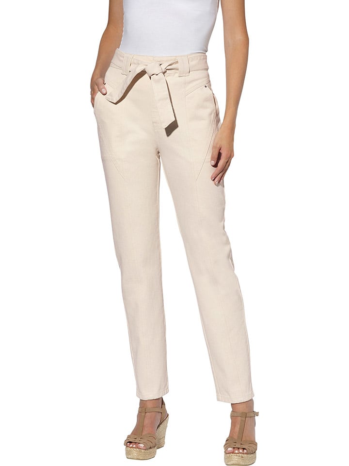 Heine Dżinsy - Slim fit - w kolorze beżowym rozmiar: 36