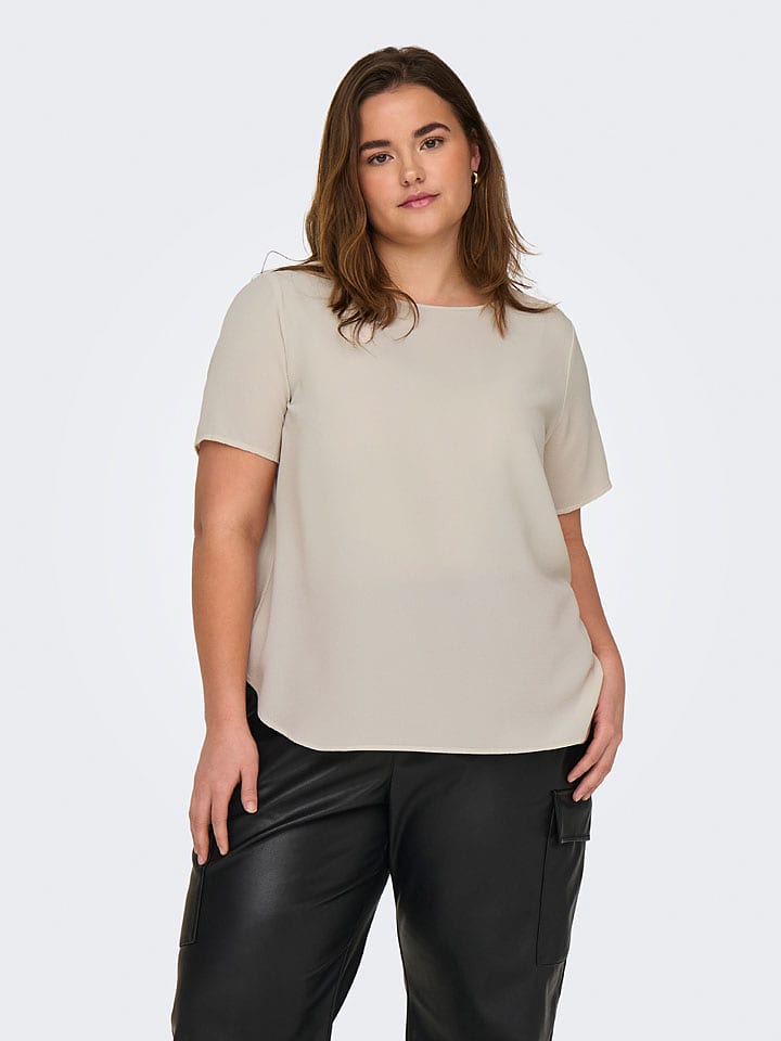 ONLY Carmakoma Bluzka w kolorze kremowym rozmiar: 44