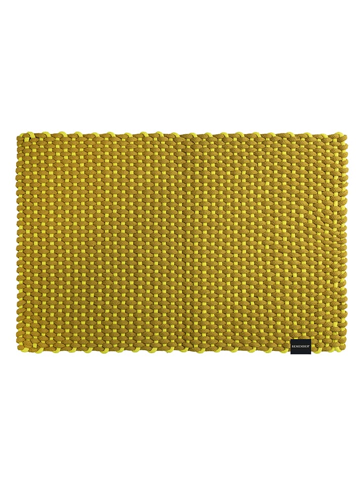 Remember Wycieraczka "Lida" w kolorze jasnozielono-żółtym - 90 x 58 cm rozmiar: onesize