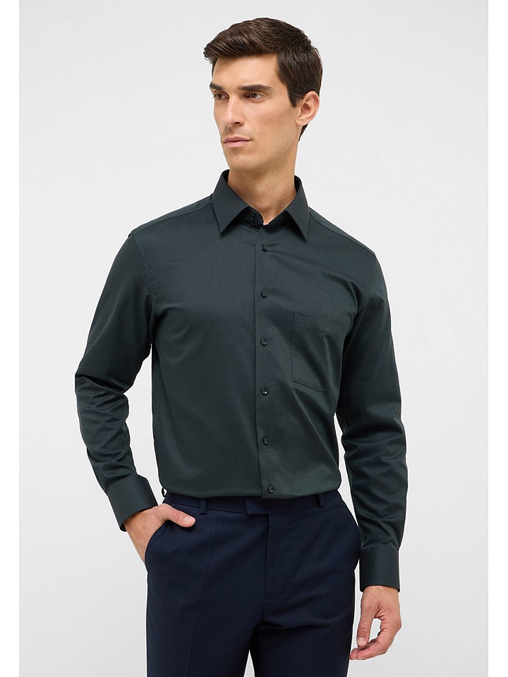 Eterna Koszula - Modern fit - w kolorze ciemnozielonym rozmiar: 46