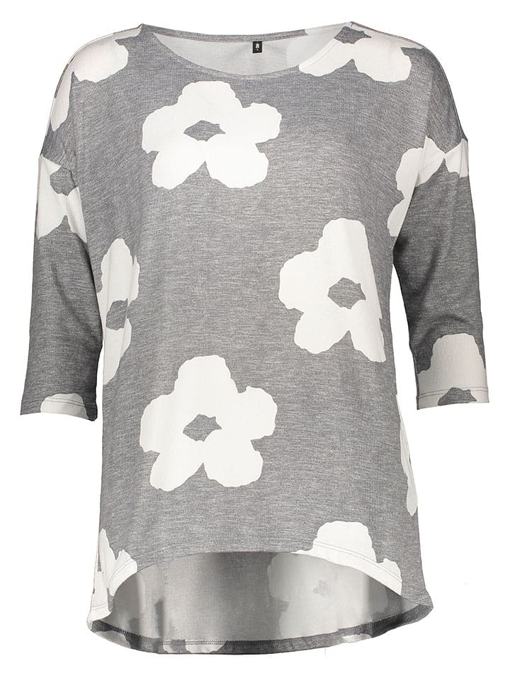 ONLY Bluzka w kolorze szaro-białym rozmiar: L