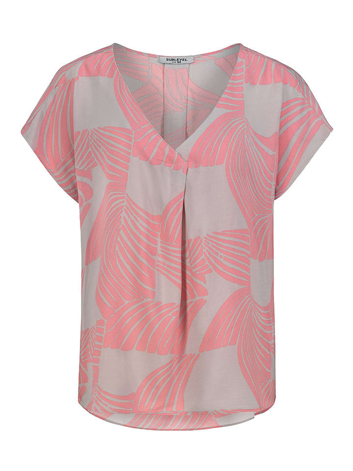 Sublevel Bluzka w kolorze jasnoróżowo-białym rozmiar: XXL