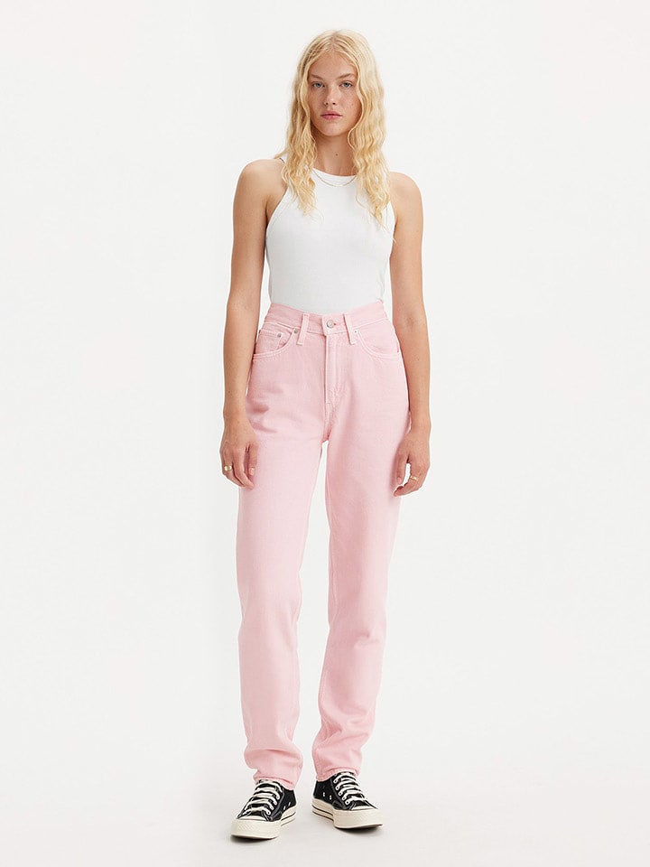 Levi's Dżinsy "80S" - Mom fit - w kolorze jasnoróżowym rozmiar: W28/L30