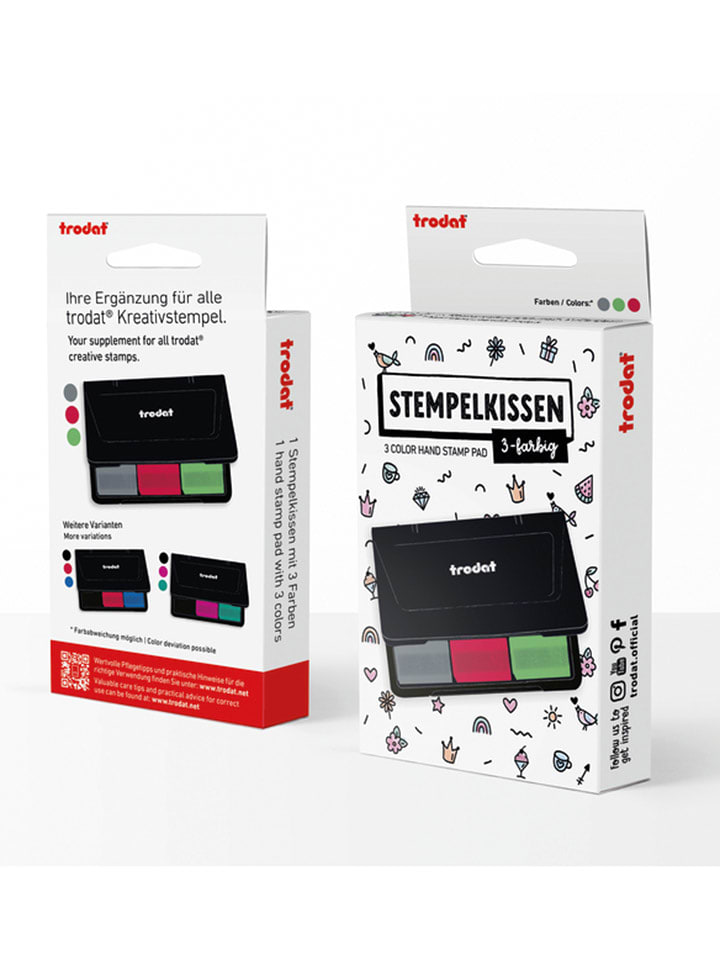 trodat Podkładka w kolorze szaro-czerwono-jasnozielonym do stempli ręcznych rozmiar: onesize