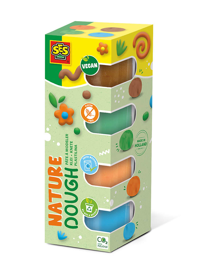 SES Plastelina (4 szt.) "Feel good - Nature" - 4 x 90 g - 12 m+ rozmiar: onesize