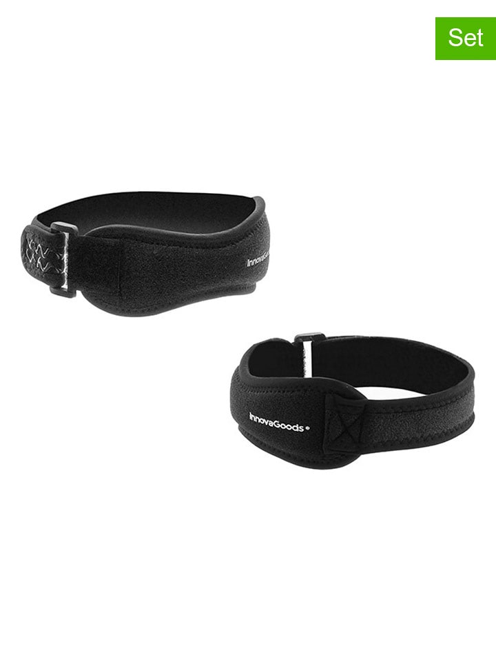 InnovaGoods Opaska (2 szt.) w kolorze czarnym na rzepkę rozmiar: onesize