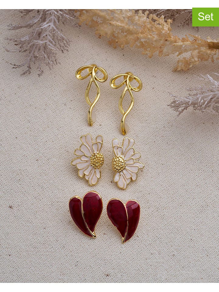 Luseera Kolczyki-wkrętki (3 pary) rozmiar: onesize